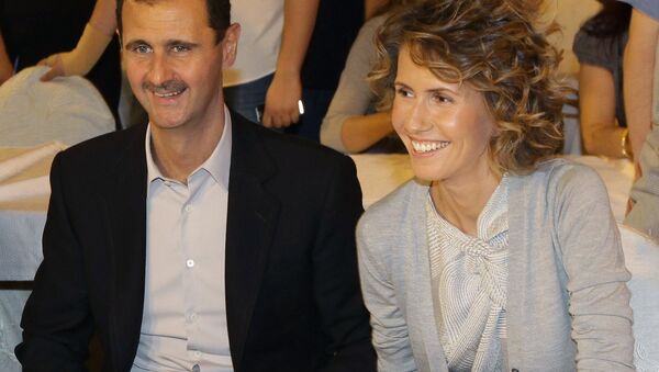 Syrian President Bashar Assad and his wife Asma (File) - اسپوتنیک افغانستان  
