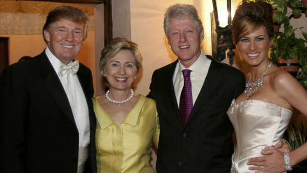 Bill and Hillary Clinton at Donald and Melania Trump's wedding - اسپوتنیک افغانستان  