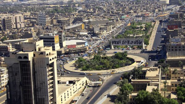 An aerial view of Tahrir Square in downtown Baghdad, Iraq - اسپوتنیک افغانستان  
