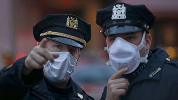 Сотрудники полиции на месте взрыва бытового газа в Нью-Йорке - اسپوتنیک افغانستان  