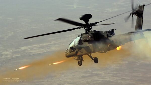 Apache Helicopter Firing Rockets - اسپوتنیک افغانستان  