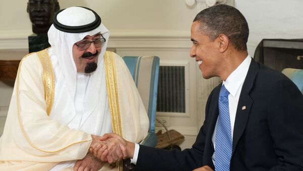 Король Саудовской Аравии Абдалла ибн Абдул-Азиз Аль Сауд и президент США Барак Обама - اسپوتنیک افغانستان  
