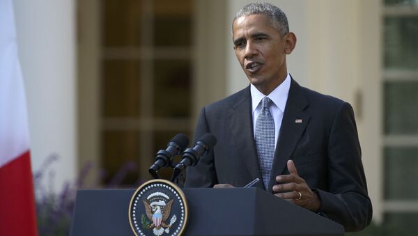 Президент США Барак Обама на пресс-конференции в Вашингтоне - اسپوتنیک افغانستان  
