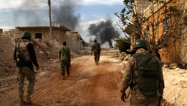 Солдаты сирийской армии на окраине Алеппо - اسپوتنیک افغانستان  