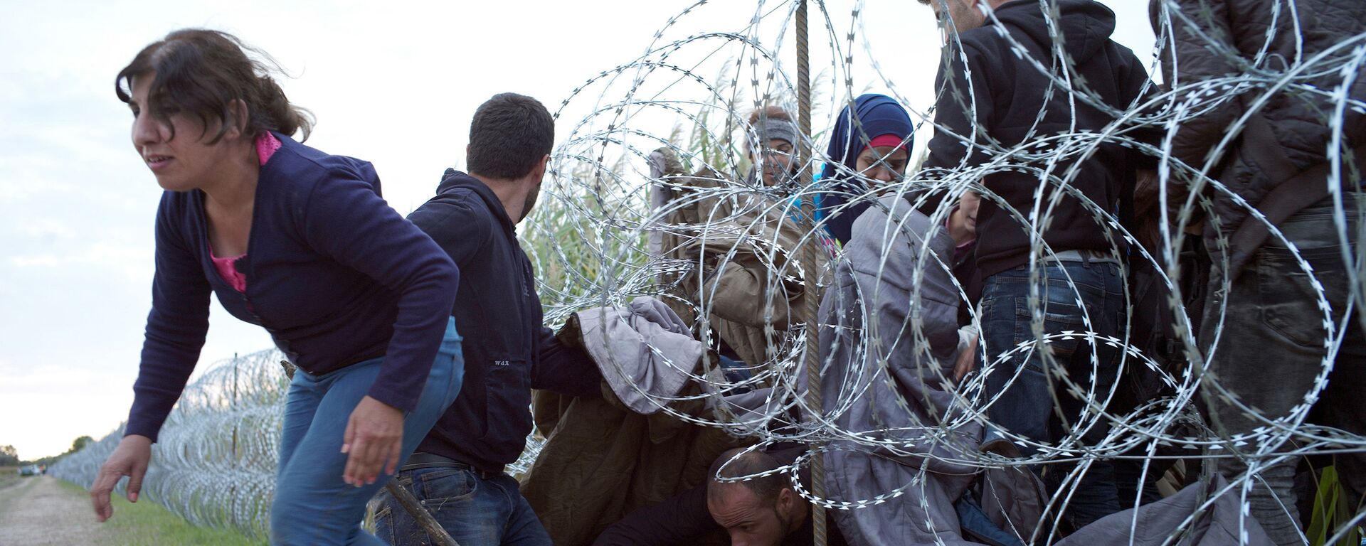 Группа мигрантов пересекает границу Венгрии со стороны Сербии - اسپوتنیک افغانستان  , 1920, 17.11.2021