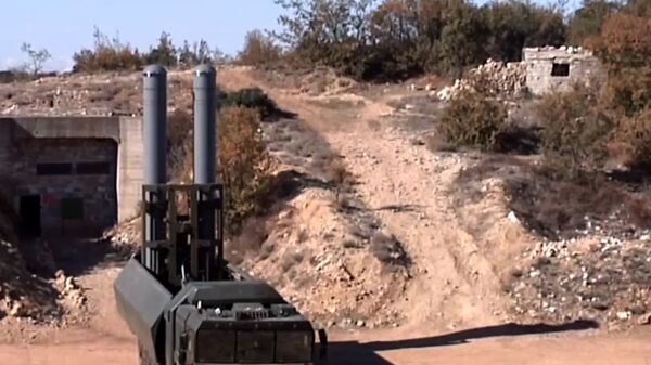 Пуск крылатой ракеты Оникс с БРК Бастион по объекту незаконных вооруженных формирований в Сирии - اسپوتنیک افغانستان  