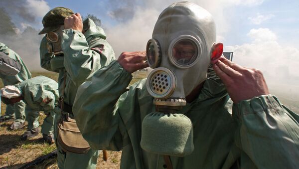 Отработка действий личного состава в условиях химической атаки в Калининградской области - اسپوتنیک افغانستان  